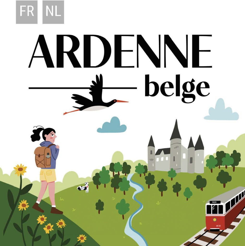 Geïllustreerde kaart van de Belgische Ardennen